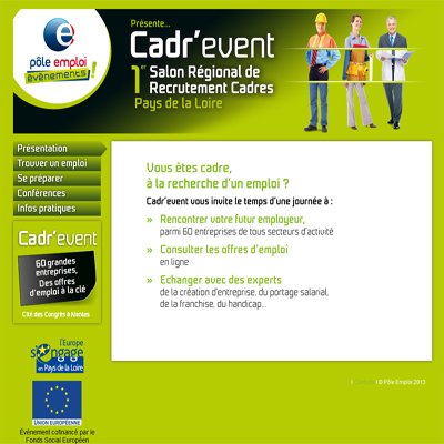 Cadr'event 1er salon régional de recrutement cadres organisé par Pôle emploi